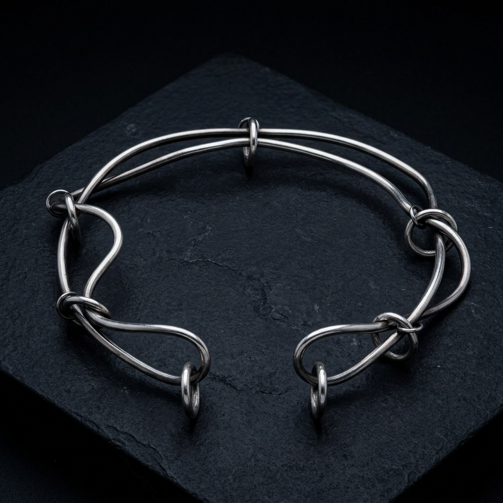 Silver-Tone Brass Wire Collar