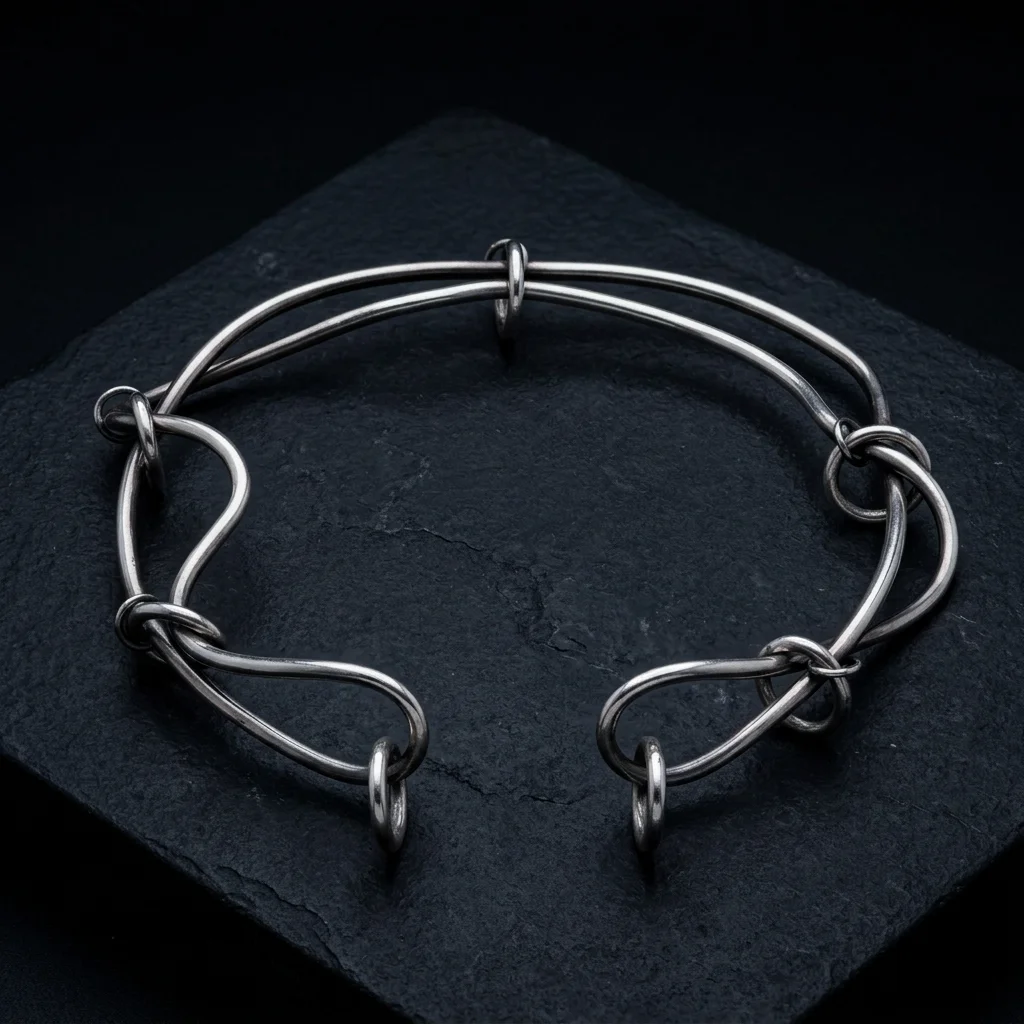 Silver-Tone Brass Wire Collar