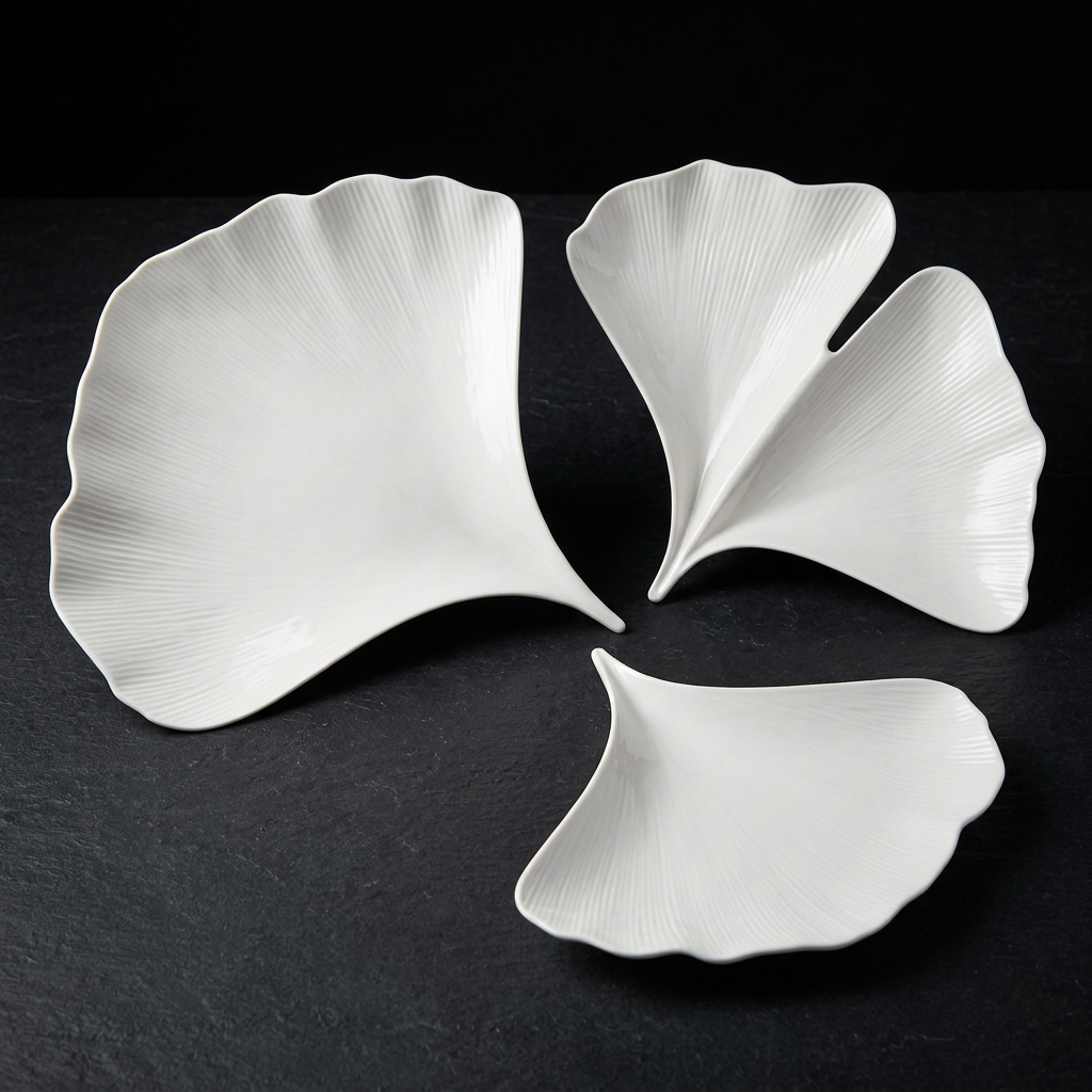 Ginkgo Leaf Serving Plates