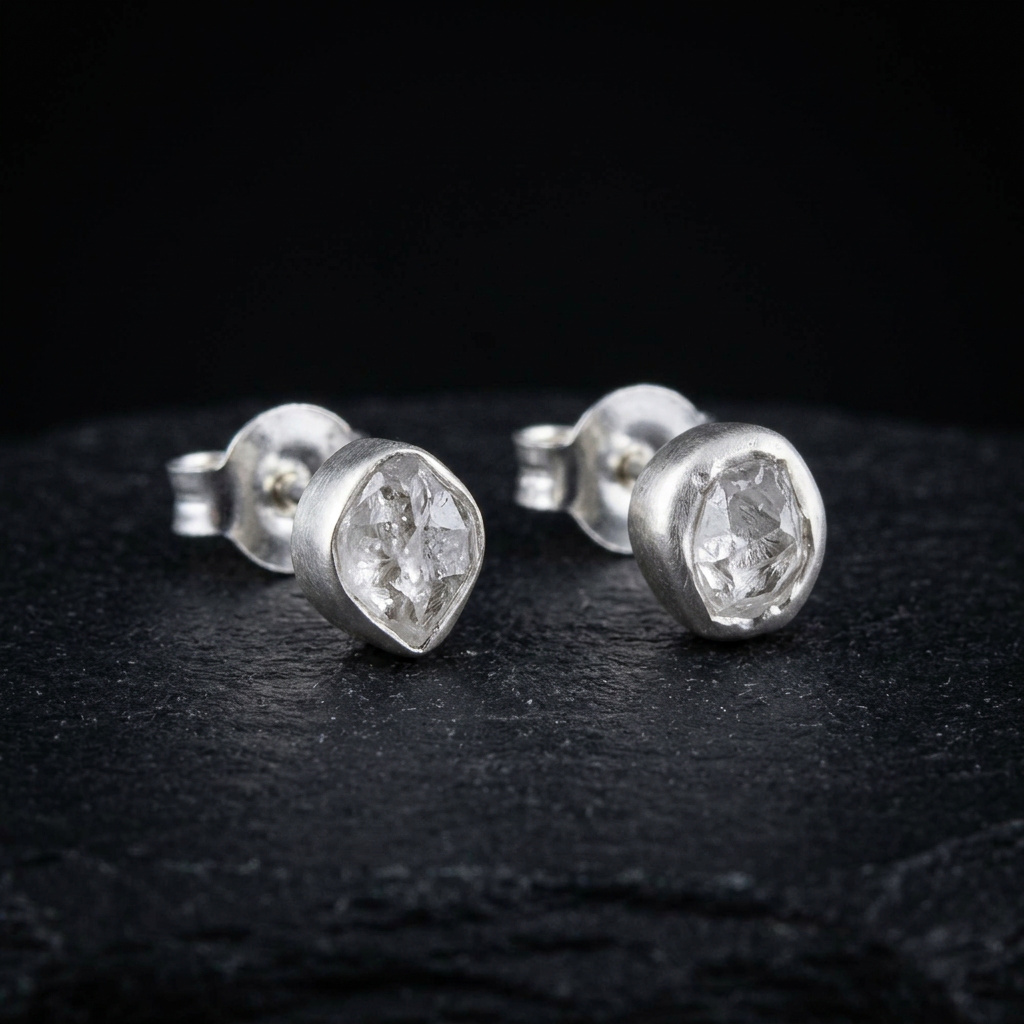 Sterling Silver Herkimer Diamond Earrings