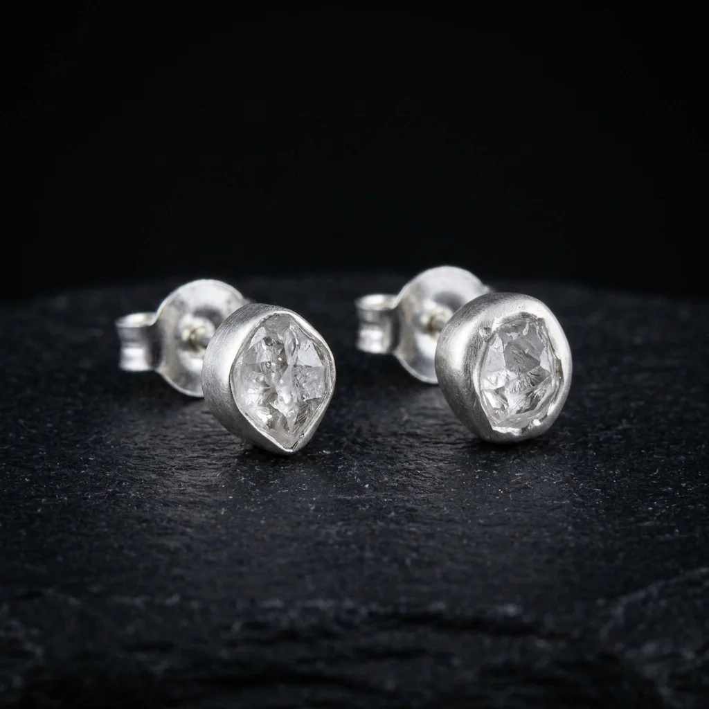 Sterling Silver Herkimer Diamond Earrings