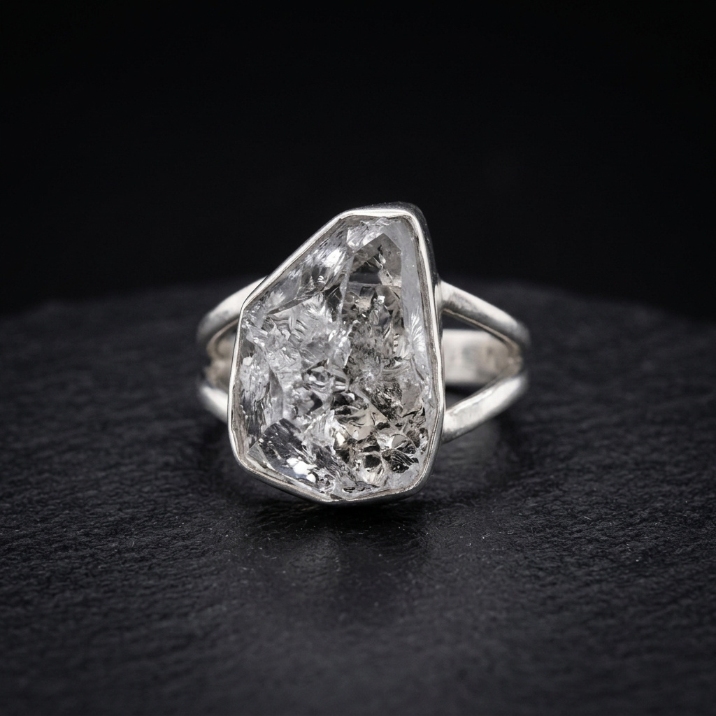 Sterling Silver Herkimer Diamond Ring