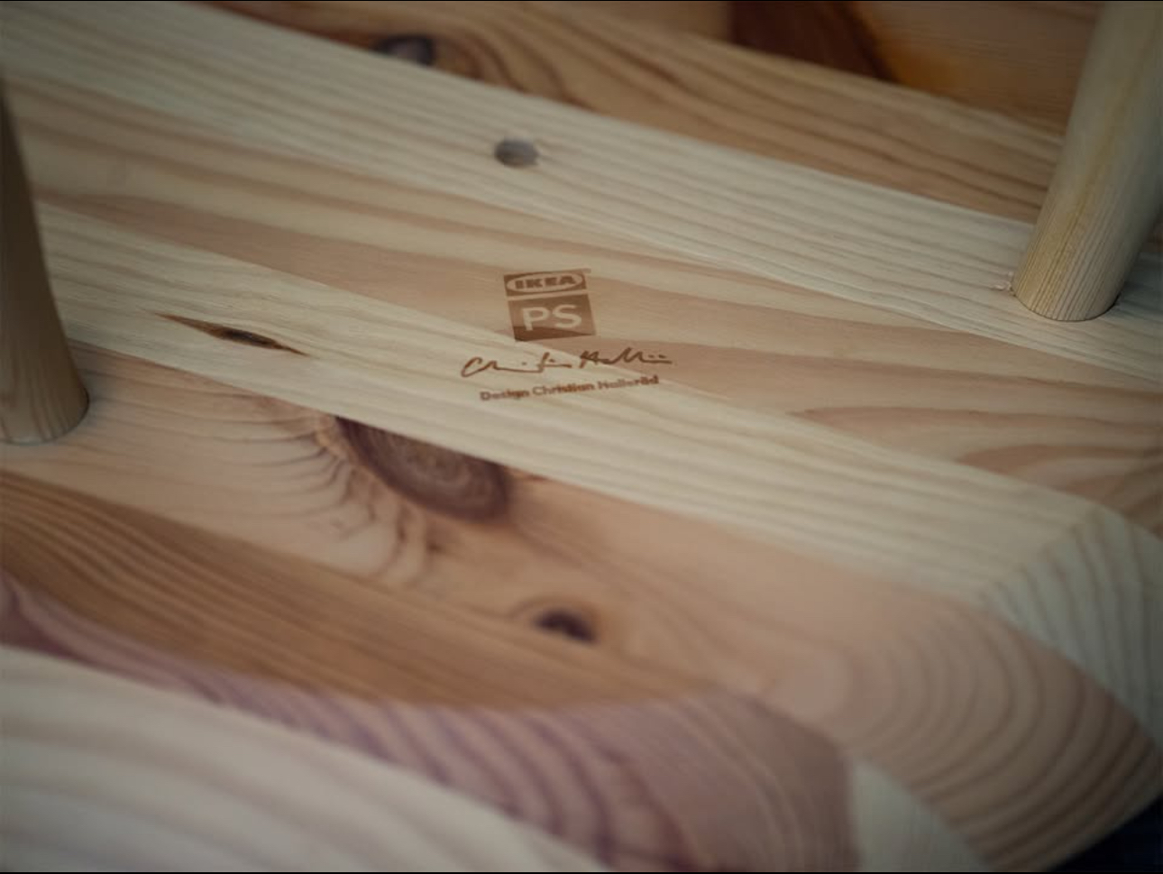 Pine Wood Karljohan Stool