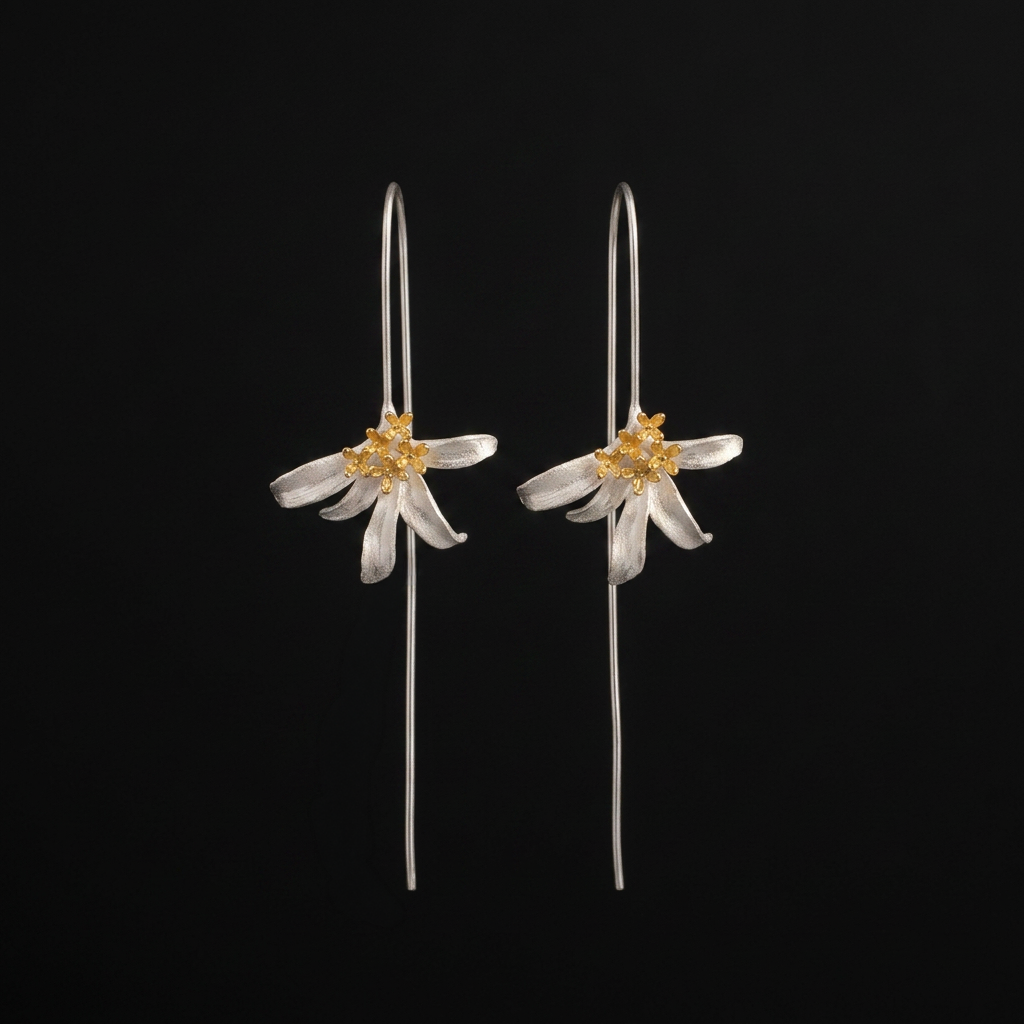 Sweet Olive Drop Gold Earrings