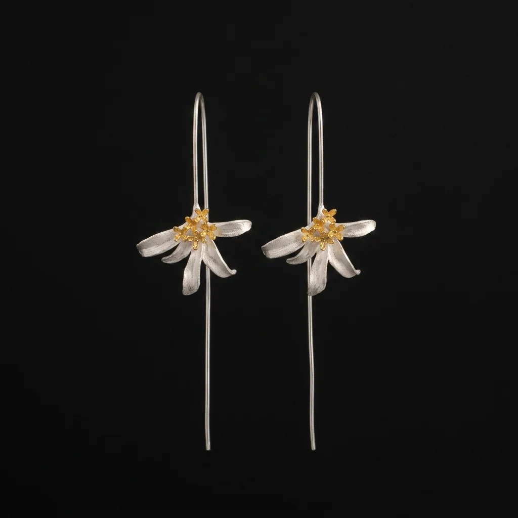 Sweet Olive Drop Gold Earrings