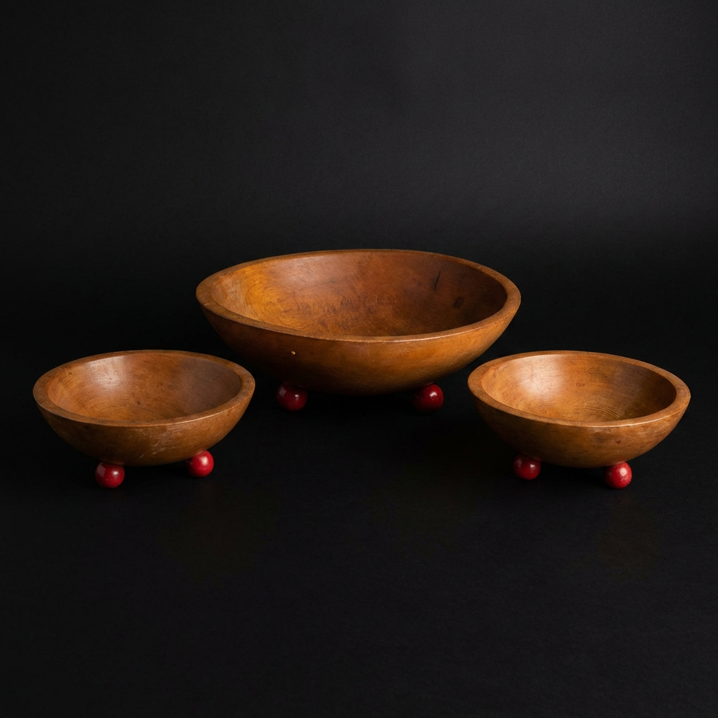 Red Footed Dough Bowl