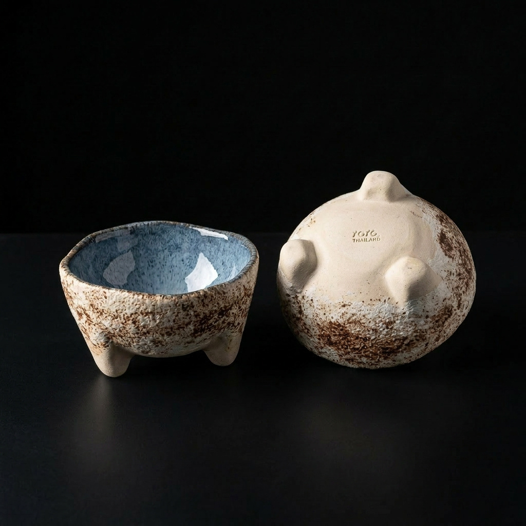 Rustic Coral Molcajete Bowl