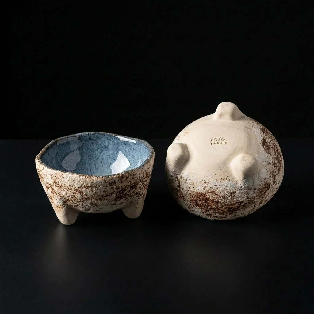 Rustic Coral Molcajete Bowl