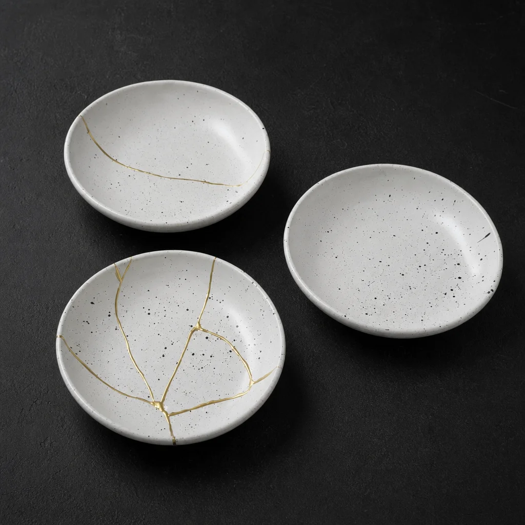Speckle Bowls with Repair