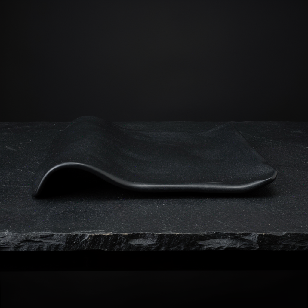 Matte Black Glass Plate