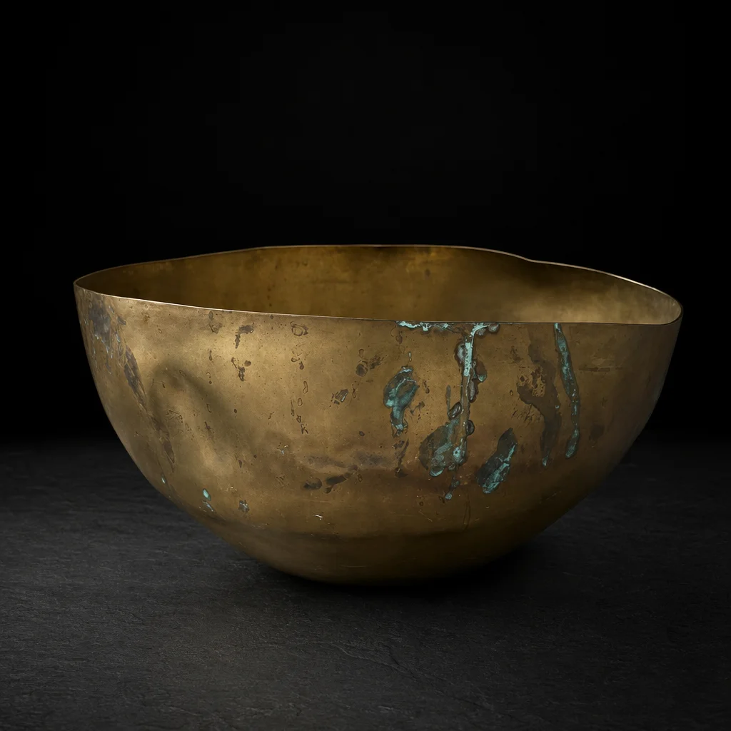 Hand-Formed Brass Eclectic Bash Vessel
