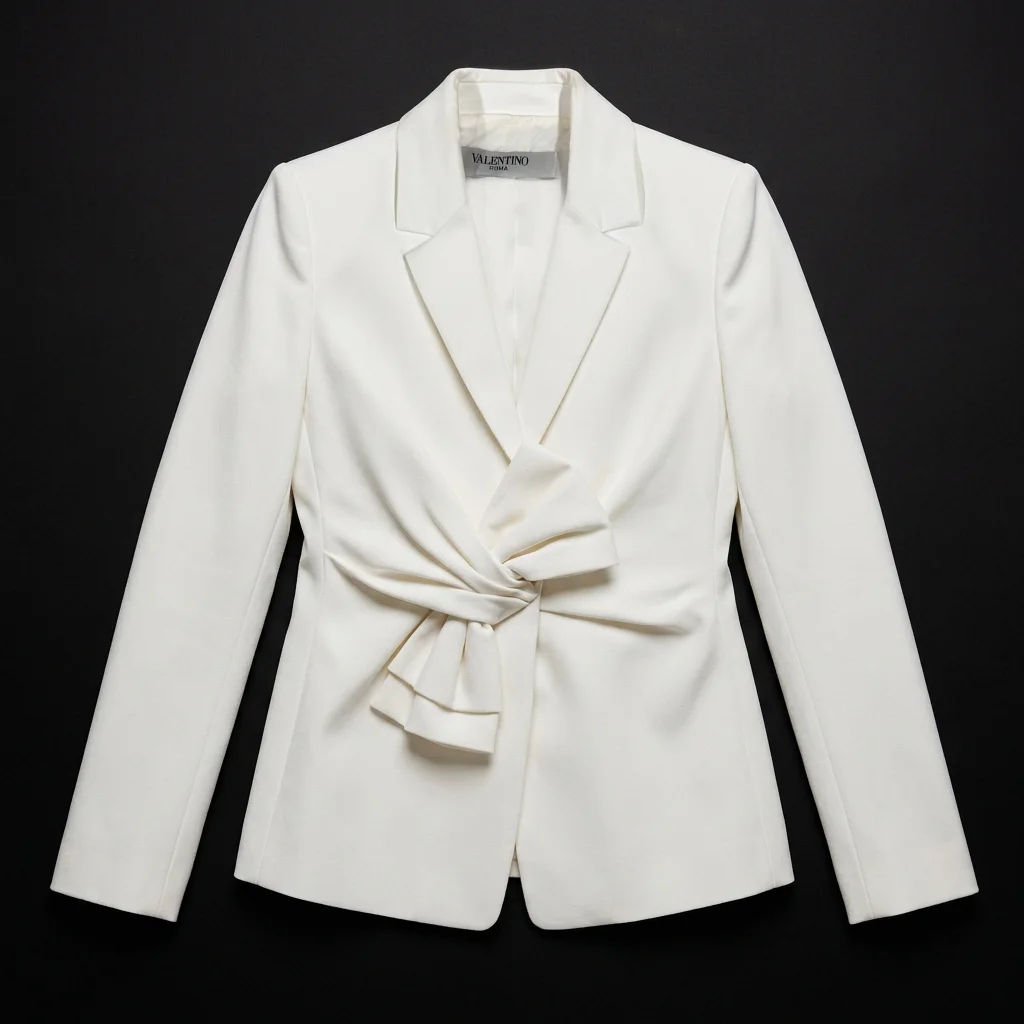 Ivory Bow Blazer