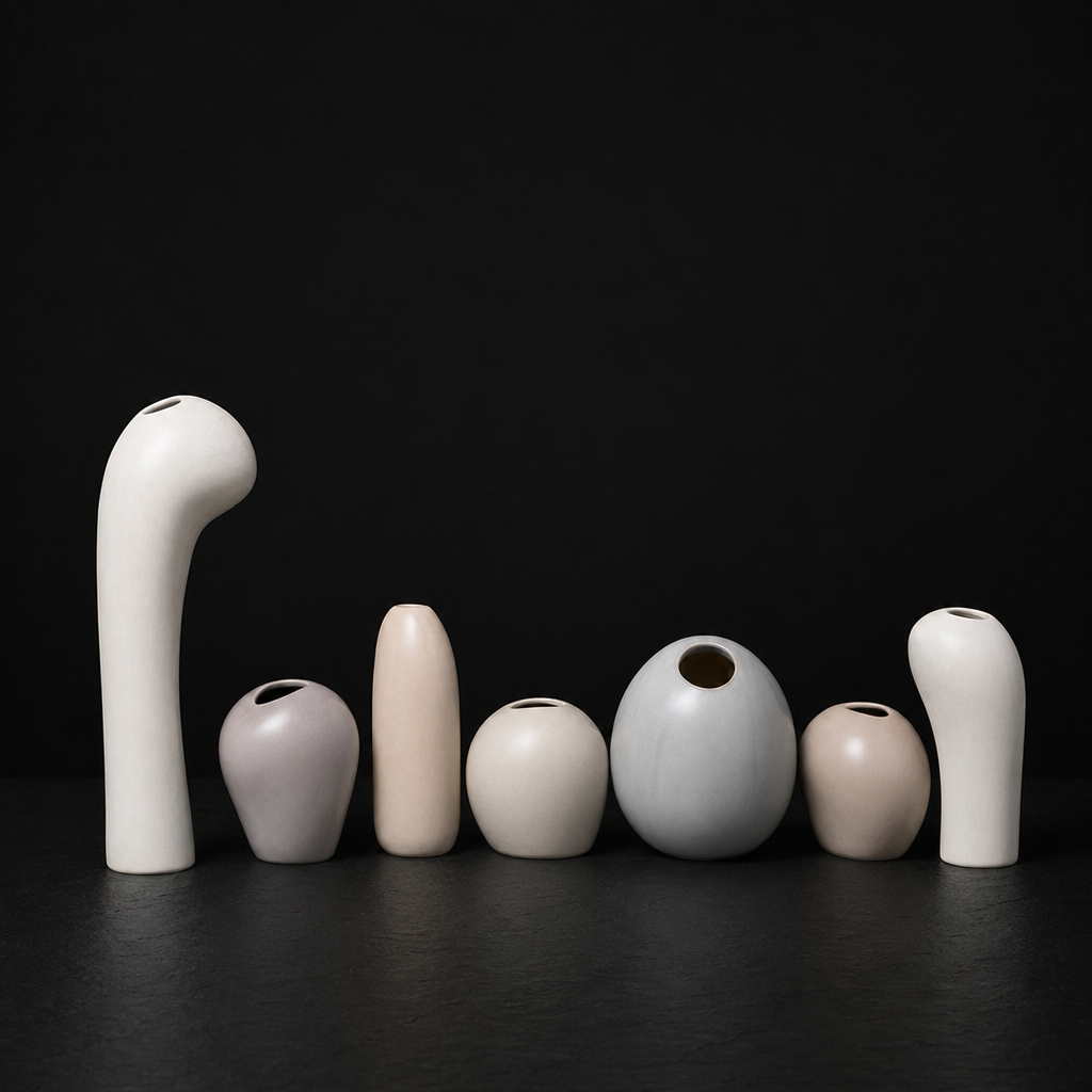 Abstract Pebble Bud Vases